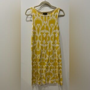 J.Crew 2000s Yellow and White Knit Shift Dress
